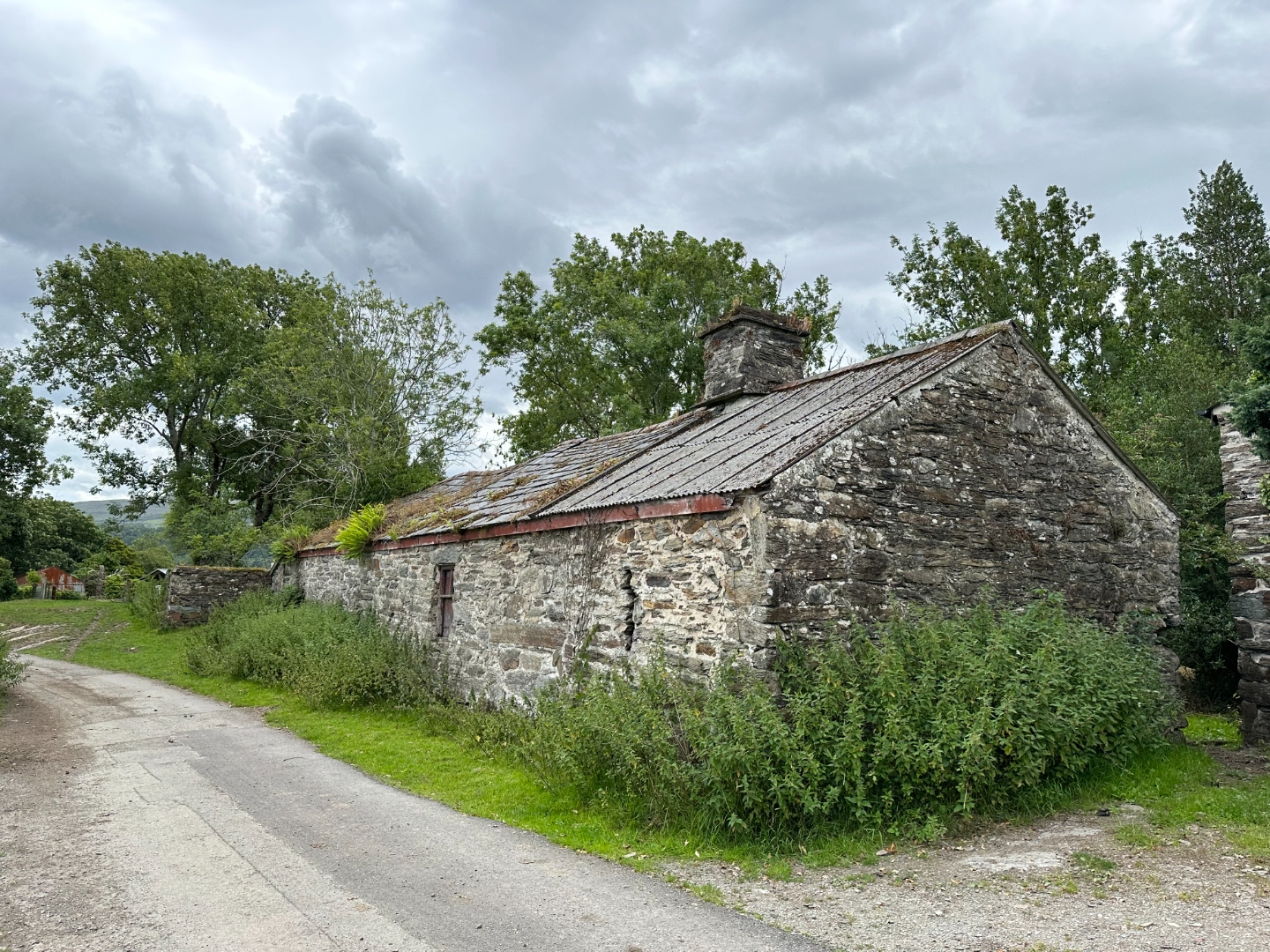 Historic stone barn on the lane